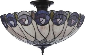 Endon 111906 - Lustră de tavan aplicată Tiffany HUTCHINSON, 3xE27/10W/230V, diam. 50 cm