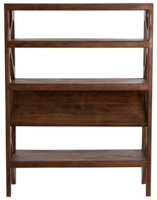 Bibliotecă maro din lemn de acacia 120x160 cm Yuki – Light &amp; Living