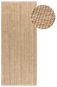 Covor tip traversă în culoare naturală din iută 80x200 cm Bouclé – Hanse Home