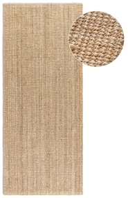 Covor tip traversă în culoare naturală din iută 80x200 cm Bouclé – Hanse Home