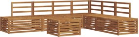 vidaXL Set de canapele de exterior 7 Bucată natural