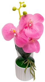 Decorațiune florală cu orhidee roz în ghiveci de 30x10 cm