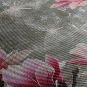 Tablou cu flori (cu ceas) (90x30 cm)
