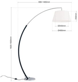 Lampadar/Lampa de podea tip arc design modern PHILIPP