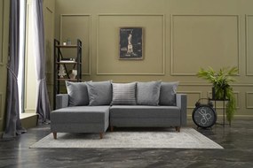 Coltar Extensibil Aydam Left, Poliester, Gri