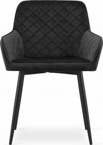 OFERTA Scaun de catifea negru NOLA II. calitate secundara