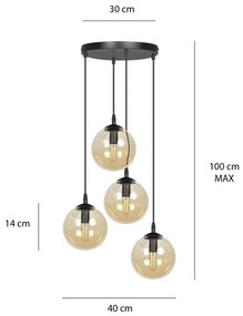 Suspensie Cosmo 4 Bl Premium Miodowy 713/4Prem Emibig Lighting, Modern, E14, Polonia