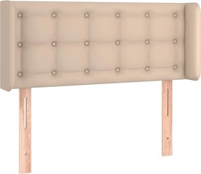 vidaXL Tăblie pat cu aripioare cappuccino 83x16x78/88 cm piele eco