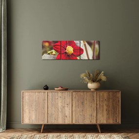 Tablou cu floare (cu ceas) (90x30 cm)