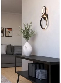 Aplică LED Eglo 901268 SERPINS LED/11,4W/230V 3000K negru