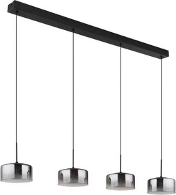 Globo 16024-4 - candelabru LED suspendat pe cablu BELINDA LED/24W/230V negru/fumuriu