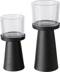 Set 2 sfeșnice  moderne Pius,  negru