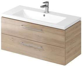 Set mobilier cu lavoar Cersanit, Lara 120 cm, nuc