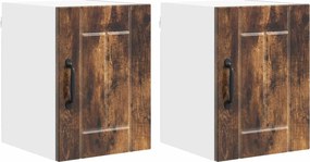 vidaXL Dulap de bucătărie 2 pcs Stejar fumuriu 30 x 31 x 40 cm