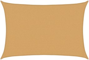 vidaXL Pânză parasolar nisipiu dreptunghiular 2,5x3,5 m HDPE 160 g/m²
