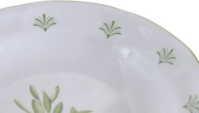 Farfurie adânca stil Mediterraneean verde , din portelan , "Oliv"