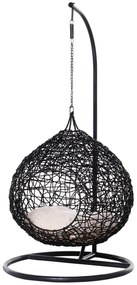 PawHut Cusca Hamac pentru Pisici in PE Rattan cu Perna din Lin si Bumbac Φ60 x 110cm