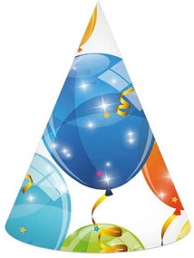 Baloane Sparkling pălărie de petrecere, șaco, set de 6