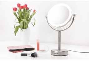 Oglindă cosmetică cu funcție de retroiluminare LED Sencor LED/5W/230V oțel inoxidabil