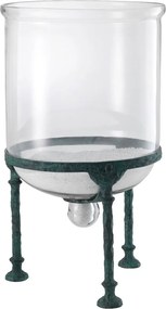 Suport lumanare LUX Grace, metal verde vintage 113689 HZ