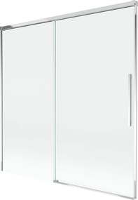 Mexen Rox perete despărțitor pentru cadă, cu 2 aripi glisante, 160 x 150 cm, transparent, crom - 8C9-160-001-01-00