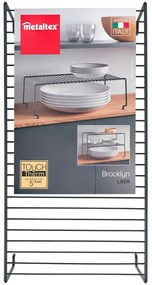 Raft suplimentar pentru bucătărie Metaltex Brooklyn Lava, negru