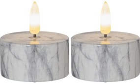 Lumânări LED 2 buc. (înălțime 6 cm) Flamme Marble – Star Trading