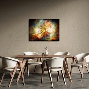 Tablou pe sticlă abstract cu copac (70x50 cm)