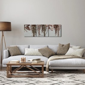 Tablou - Plante (cu ceas) (90x30 cm)