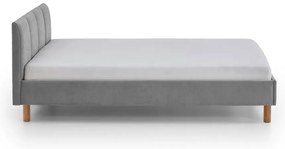 Pat matrimonial gri tapițat fără somieră 140x200 cm Joker – Meise Möbel