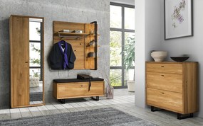 Dulap lemn masiv de pantofi Sutton, 85 × 58 × 39 cm