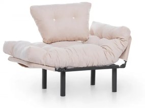 Fotoliu Extensibil Nitta Single, Crem