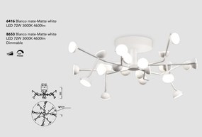 Plafoniera, Lustra aplicata LED dimabil design modern ADN alb