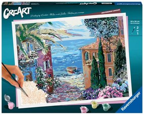 CREART PICTURA PE NUMERE PENTRU ADULTI PEISAJ MEDITERANEAN - RAVENSBURGER (RVSPBN20218)
