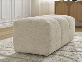 Taburet bej cu tapițerie din țesătură bouclé Roxelane – Bobochic Paris