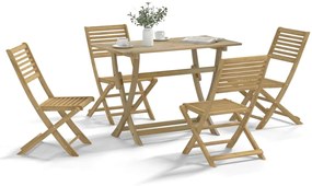 vidaXL Set mobilier de grădină, 5 piese, lemn masiv de acacia