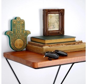 Raft decorativ de perete Duvelo 7 (Nuc + negru) . 1093675