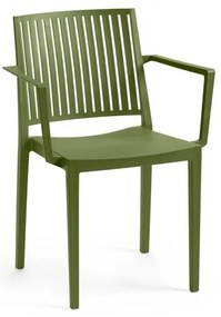 Scaun de grădină verde din plastic Bars - Rojaplast