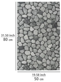 Covoraș de baie gri din plastic 50x80 cm Sassi – Wenko