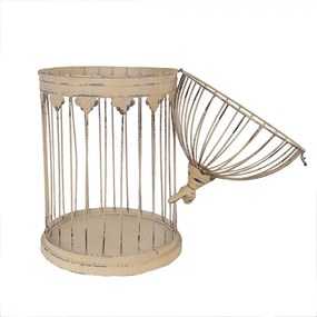 Set 2 colivii decorative pentru pasari, maro, din metal, aspect vintage