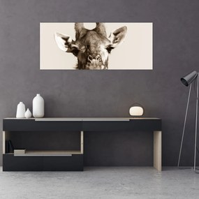 Tablou - Portret de girafă, de epocă (120x50 cm)