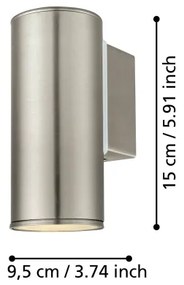 Eglo 94106 - Corp de iluminat LED exterior RIGA 1xGU10/3W/230V