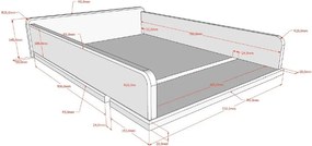 Masă de înfășat albă din lemn de fag Forrest – Vipack