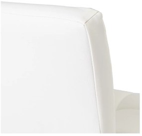 Scaune de bar albe cu înălțime ajustabilă 2 buc. din imitație de piele (înălțime șezut 93 cm) – Casa Selección