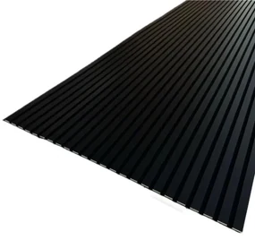 Panou riflaj decorativ acustic negru 60x275cm