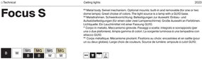 Aplica de perete / tavan cu 2 spoturi directionabile design tehnic Focus S alb, argintiu