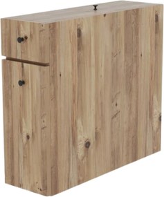 Dulap baie CALENCIA, stejar miere, PAL melaminat, cu 2 sertare, 19x60x