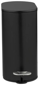 Coș de gunoi negru mat cu pedală din oțel 5 l Collungo – Wenko