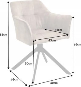 Set de 2 scaune pivotante Loft, sampanie