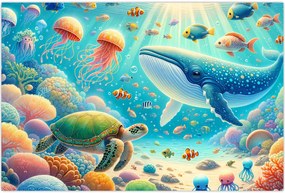 Tablou - Lumea sub apă (90x60 cm)